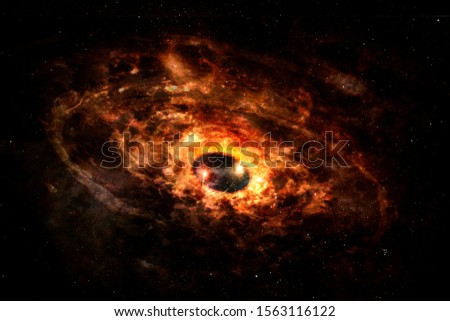 Powerful explosion of Supernova. Elements of this image furnished by NASA.
