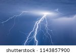 powerful lightning strikes