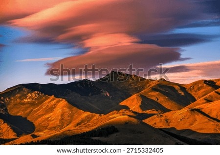 A powerful multilayered lenticular cloud over the mountains ,December 2025 ,  Vanadzor , Armenia .