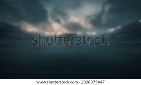 A powerful storm gathers in the sky, casting dramatic light and shadows over dark, choppy water. Distant city lights twinkle faintly.