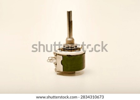 Powerful variable resistors. Potentiometers for instruments. Electronic device.