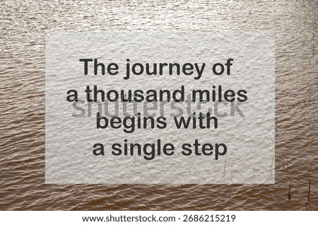 A powerful visual combining a classic inspirational quote with the endless motion of water, perfect for motivating personal and professional growth.