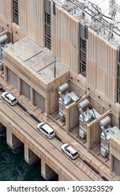 Powerplant Close Up View On The Hoover Dam