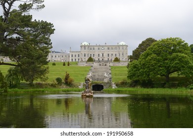 Powerscourt house from beautiful garden in County Wicklow, Ireland.