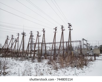 Powerstation Power Lines Russian Backwoods Ancient Stock Photo (Edit ...