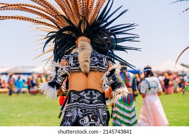 Powwow.  Native Americans dressed in full regalia. Details of regalia close up.  Chumash Day Powwow and Intertribal Gathering. - Shutterstock ID 2145743841