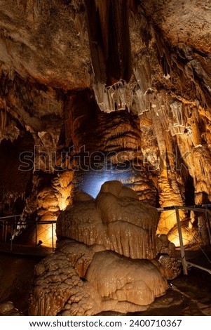 Pozalagua Cave, unique in the world. Living cave due to the amount of eccentric stalactites. Carranza Valley. Basque Country. Spain.