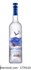 POZNAN, POL - JUL 1, 2020: Bottle Of Grey Goose, A Brand Of French Vodka Created In The 1990s By Sidney Frank, Now Owned By Bacardi