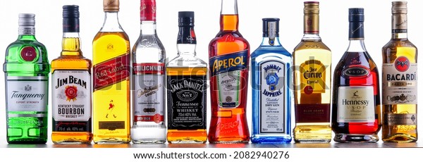 Poznan Pol Nov 4 2021 Bottles Stock Photo 2082940276 