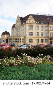 POZNAN, POLAND - Aug 27, 2013: Post Office Building At The Glogowska Street  This Post Office Is 24 Hours Open 