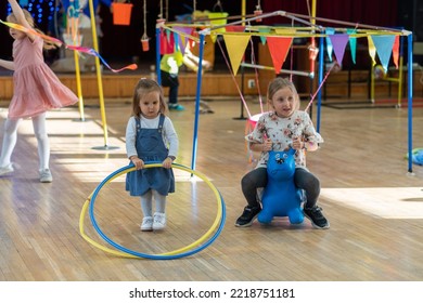 POZNAN, POLAND - Jun 01, 2022: A Playing Young Cute Children During A Child Day Event Organized By Orla Gniazdo Community In Poland