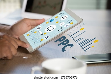 PPC - Pay Per Click concept Businessman working concept ppc - Shutterstock ID 1783708976