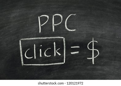 PPC,pay Per Click Written On Blackboard