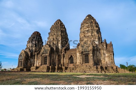 Pra Prang Sam Yod - 13th-century temple in Lopburi, Thailand Foto stock © 