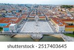 Praca do Comercio, a large, harbour-facing old plaza in Portugal