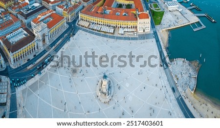 Praca do Comercio, a large, harbour-facing old plaza in Portugal's capital, Lisbon