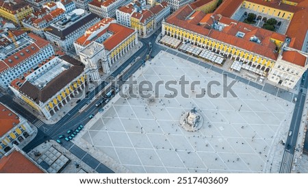 Praca do Comercio, a large, harbour-facing old plaza in Portugal's capital, Lisbon