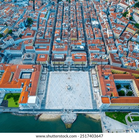 Praca do Comercio, a large, harbour-facing old plaza in Portugal's capital, Lisbon