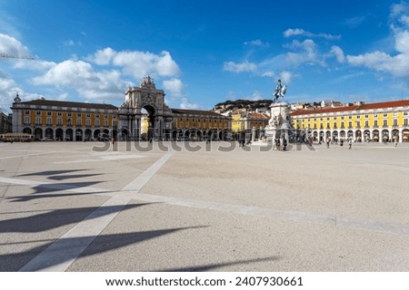 Praca do Comercio square in Lisbon, Portugal, Europe
