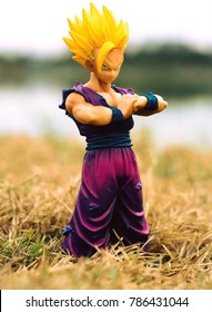 Prachinburi, Thailand - January 04 2018: Dragon Ball Z Figure 