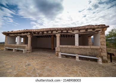 Pradas  castle historic village in San Agustin Teruel province Aragon Spain