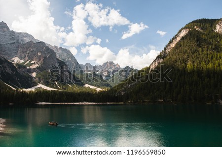 Pragser Wildsee Lake Prags Lake Braies Stock Photo Edit Now