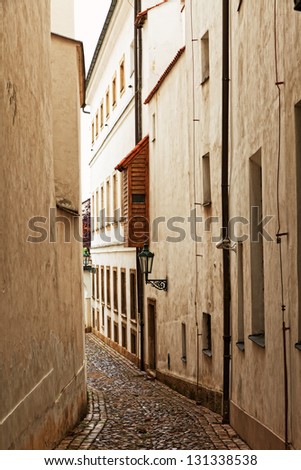 Similar – schmale Gasse führt zu einem Kirchengebäude