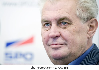 PRAGUE - APRIL 12: Czech President Milos Zeman During Press Conference In Prague, Czech Republic, April 12, 2011.