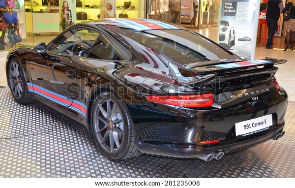 PRAGUE - APRIL 14: Porsche 911 991 Martini\
Edition. Czech republic, April 14,\
2015