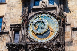 The Prague Astronomical Clock, Or Prague Orloj. It Is A Medieval Clock Located In Prague, Czech Republic