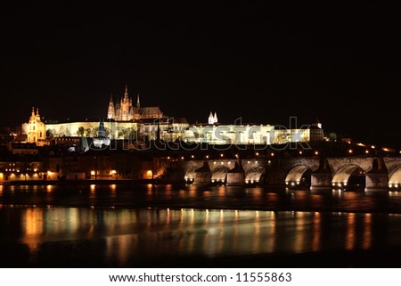 Similar – Prag bei Nacht Fluss