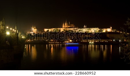 Similar – Prag bei Nacht Fluss