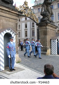 Prague changing guards
