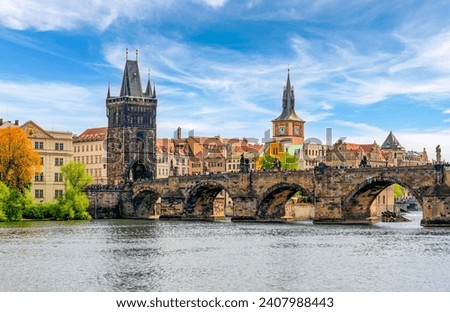 Similar – Image, Stock Photo Prague city view historical buildings