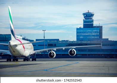 Prague, The Czech Republic - 11-18-2016: Vaclav Havel Airport In Prague