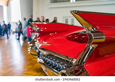 Prague, Czech Republic, 18.5.2019:
Classical American Vintage Car Cadillac Eldorado 1959. Motorshow Legendy 2019.