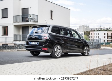 PRAGUE, THE CZECH REPUBLIC, 22. 6. 2021: Black Citroen C4 Picasso