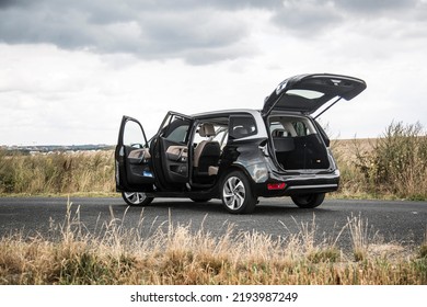 PRAGUE, THE CZECH REPUBLIC, 22. 6. 2021: Black Citroen C4 Picasso