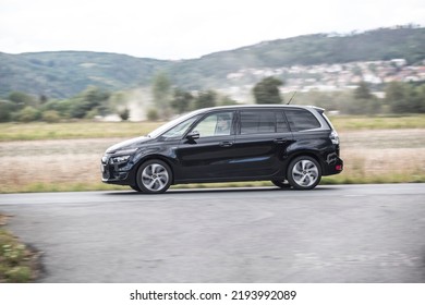 PRAGUE, THE CZECH REPUBLIC, 22. 6. 2021: Black Citroen C4 Picasso