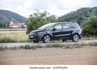 PRAGUE, THE CZECH REPUBLIC, 22. 6. 2021: Black Citroen C4 Picasso