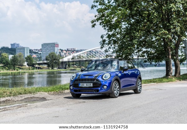 PRAGUE, THE CZECH REPUBLIC, 22. 6. 2018: New\
Mini Cooper S, model year 2019 in\
Czech