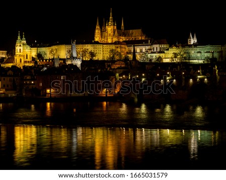 Similar – Prag bei Nacht Fluss