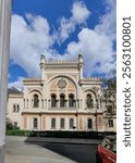 PRAGUE, CZECH REPUBLIC - APRIL 17, 2014: Spanish Synagogue in Prague. It is is a Moorish Revival synagogue owned by the Jewish Museum of Prague, and is used as a museum and concert hall.