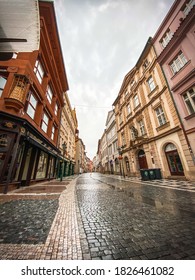 Prague, Czech Republic / August 3, 2020: Old Town Square Streets City Journey Pic