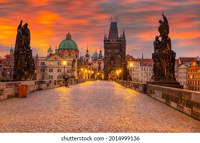 Prague, Czech Republic. Charles Bridge (Karluv Most) old town and autumn - Shutterstock ID 2014999136