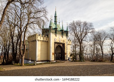 PRAGUE, CZECH REPUBLIC - MARCH 10, 2020: Mirror Maze On Petrin Hill