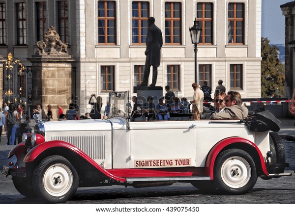 PRAGUE, CZECH REPUBLIC; Sightseeing tours in a\
classic vintage car with a professional driver through the center\
of Prague. See highlights such as the Old Town Square, Jewish\
Quarter and Lesser\
Town.
