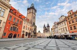 Prague, Czech Republic - View Of Square And Astronomical Clock
