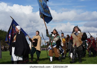 Prague, Czechia - September 17, 2022: Battle Of White Mountain (Bitva Na Bílé Hoře) Historical Reenactment