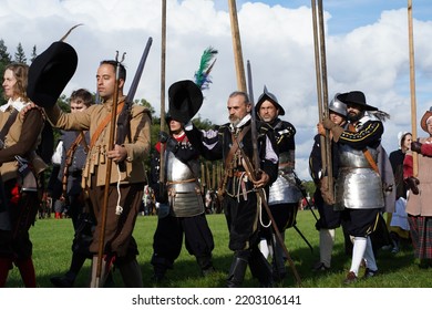 Prague, Czechia - September 17, 2022: Battle Of White Mountain (Bitva Na Bílé Hoře) Historical Reenactment